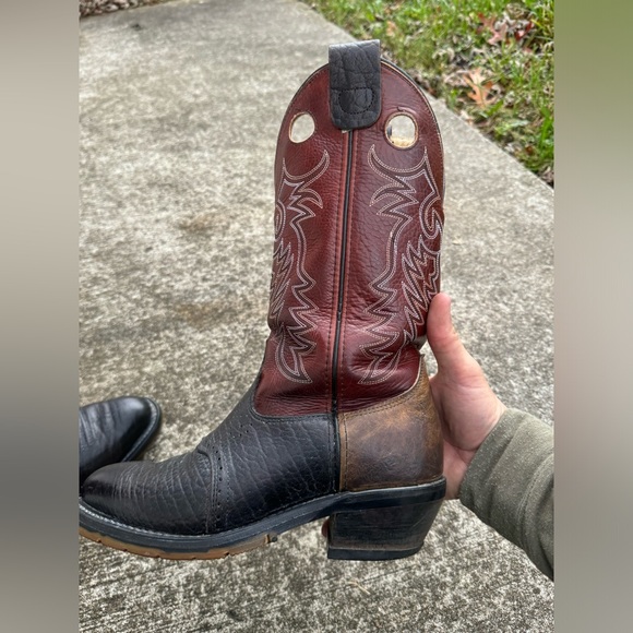 Double H Buckaroo Cowboy Boots 1518 Made in USA size 8 EUC - Picture 11 of 13